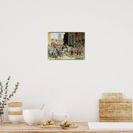 Poster L'arrivée triomphale à Rotterdam (Cuisine)