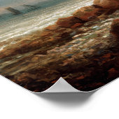 Poster Lars Hertervig Coastal Landscape (Coin)