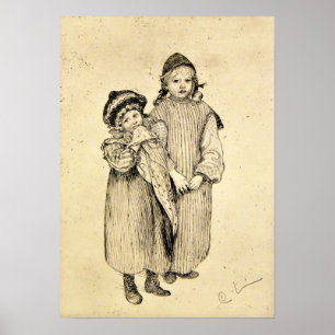 Poster Larsson - Deux enfants
