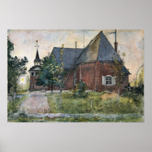 Poster Larsson - Église Vieux-Sundborn (D'Une Maison)