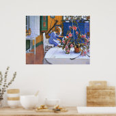 Poster Larsson - Intérieur avec un cactus (Cuisine)