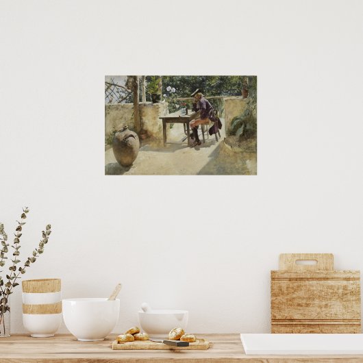 Poster Larsson - La vigne (Cuisine)