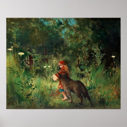 Poster Larsson - Le Petit Chaperon Rouge 1881 (Devant)