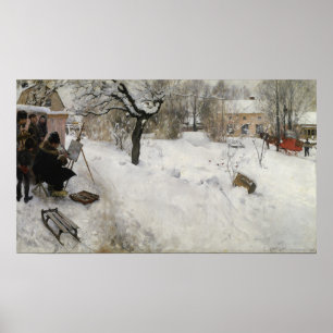 Poster Larsson - Motif hivernal