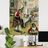Poster Larsson - Noël matin (Bureau à domicile)