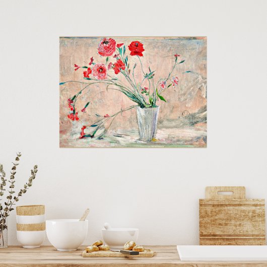 Poster Larsson - Oeillets et pavois (Cuisine)