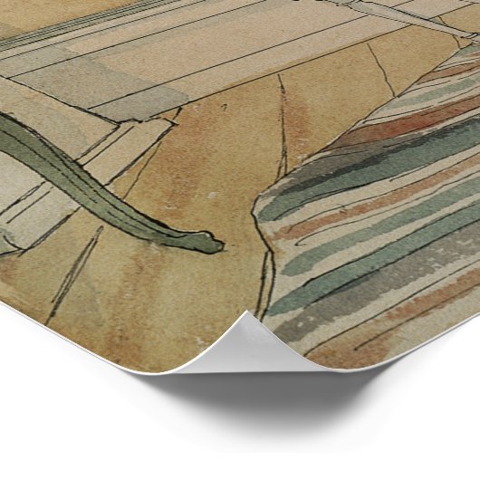 Poster Larsson - Une maison (Coin)