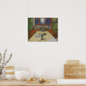 Poster Larsson - Vue du soir - (Cuisine)