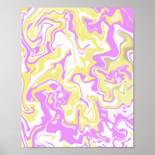 Poster L'art Abstrait avec couleurs pastel