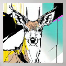 L'art Abstrait du cerf