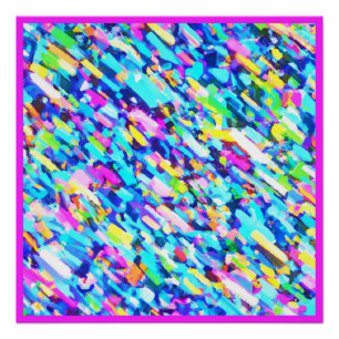 Poster L'art Abstrait en arc-en-ciel