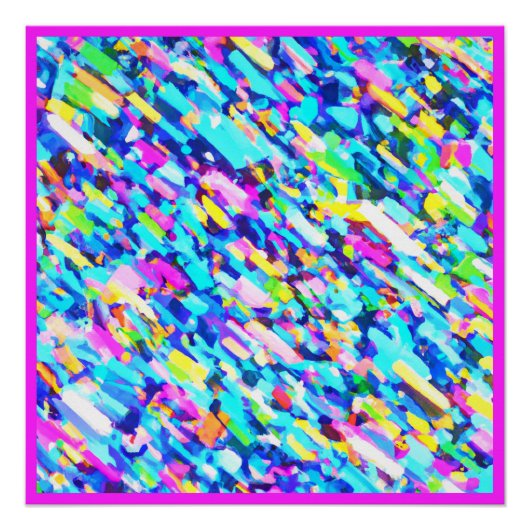 Poster L'art Abstrait en arc-en-ciel (Devant)