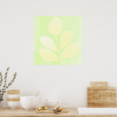 Poster L'art abstrait feuille (Cuisine)