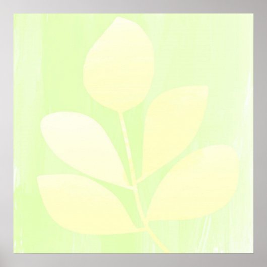 Poster L'art abstrait feuille (Devant)