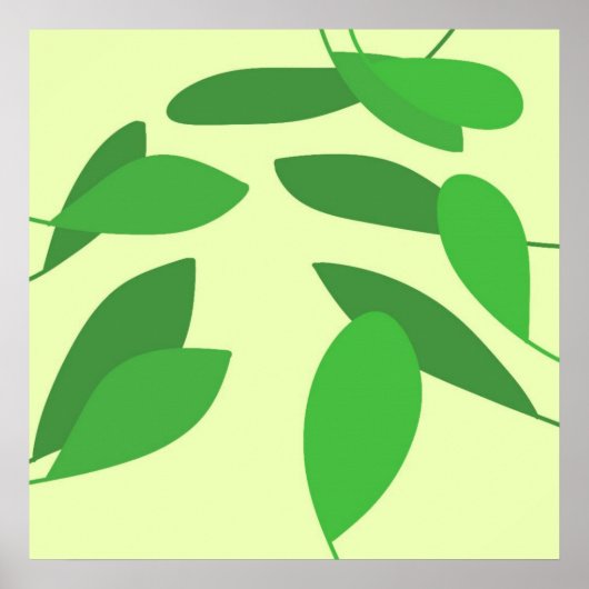 Poster L'art abstrait feuille (Devant)