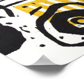 Poster L'art Abstrait funky multicolore (Coin)