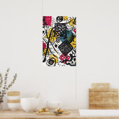 Poster L'art Abstrait funky multicolore (Cuisine)