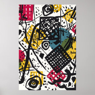 Poster L'art Abstrait funky multicolore