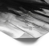 Poster L'art Abstrait noir et blanc de la sorcière (Coin)