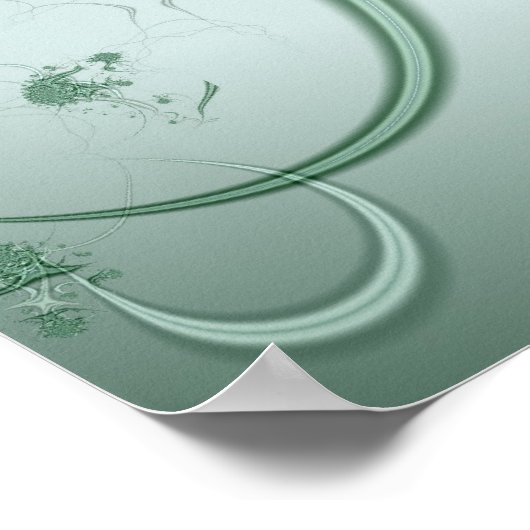 Poster L'art Abstrait vert (Coin)