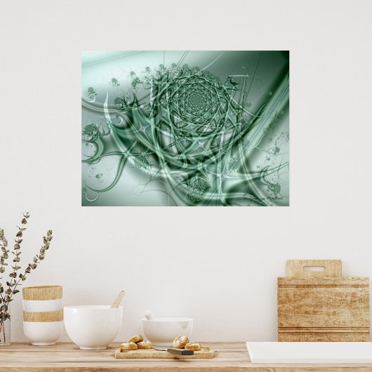 Poster L'art Abstrait vert (Cuisine)