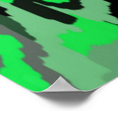 Poster L'art Abstrait vert et noir (Coin)