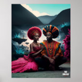 Poster L'art africain futuriste : Portraits visionnaires (Devant)