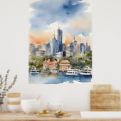 Poster L'art aquarelle de Sydney (Cuisine)