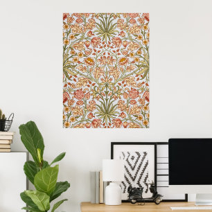 Poster L'art botanique floral hyacinthe de William Morris