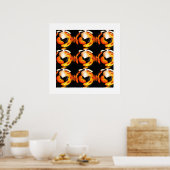 Poster L'art citrouille funky (Cuisine)
