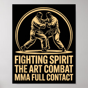Poster L'Art Combat MMA Karaté plein contact Art martial