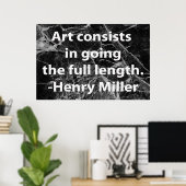 Poster L'art consiste à prendre toute la longueur (Bureau à domicile)