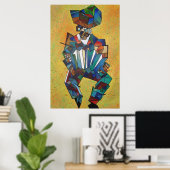 Poster L'art cubiste accordioniste (Bureau à domicile)