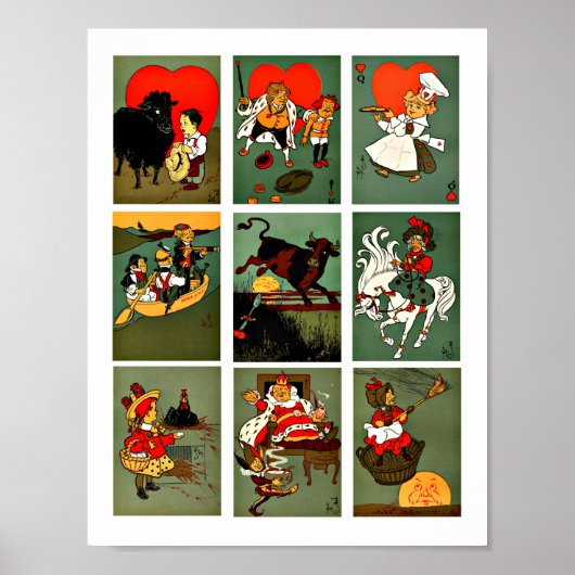 Poster L'art de conte de fées des comptines de Mère l'Oie (Devant)