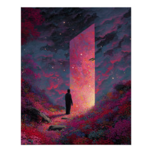 Poster L'art de fantasy surréaliste Stargazer Crimson Por