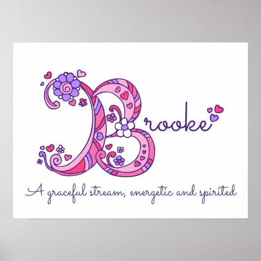 Poster L'art de gribouillage initial de Brooke B signifia (Devant)