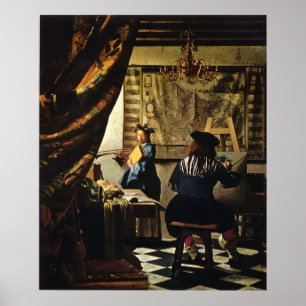 Poster L'art de Johannes Vermeer de la peinture circa