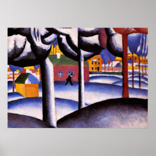 Poster L'art de Kazimir Malevich - Paysage hivernal
