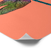 Poster L'art de la libellule de l'empereur coloré (Coin)