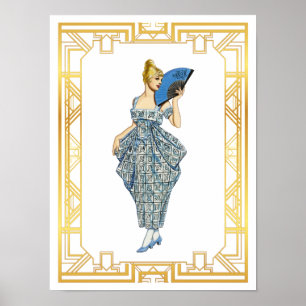 Poster L'art de la mode au tournant Vintage du siècle Art