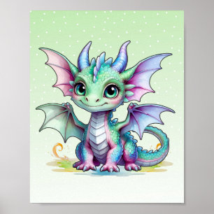 Poster L'art de la nurserie du dragon souriant