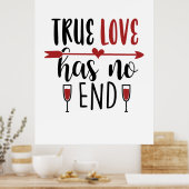 Poster L'art de la Saint-Valentin L'amour vrai n'a pas de (Cuisine)