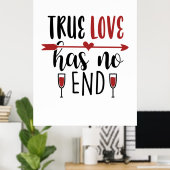 Poster L'art de la Saint-Valentin L'amour vrai n'a pas de (Bureau à domicile)