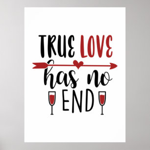 Poster L'art de la Saint-Valentin L'amour vrai n'a pas de
