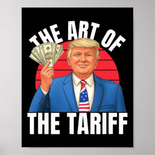 Poster L'Art De L'Accord Tarifaire Trump Man Woman Libera