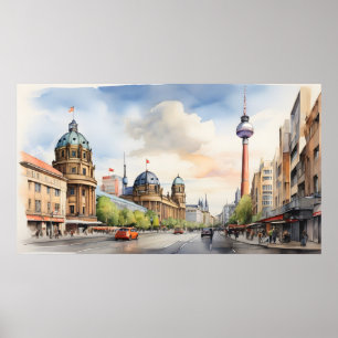 Poster L'art de l'aquarelle à Berlin