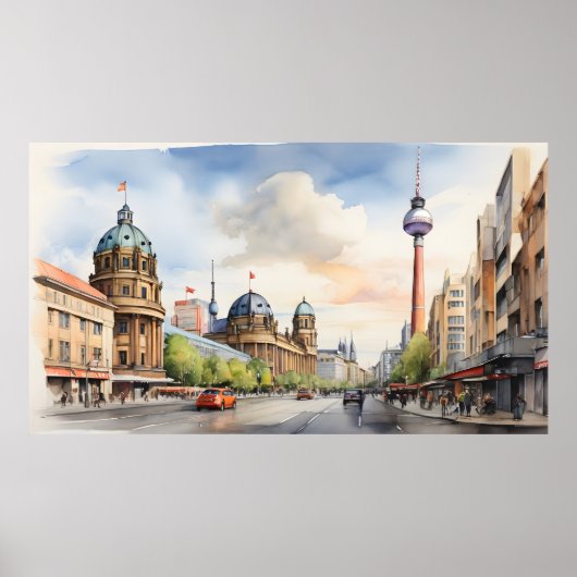Poster L'art de l'aquarelle à Berlin (Devant)