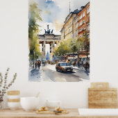 Poster L'art de l'aquarelle à Berlin (Cuisine)