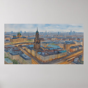 Poster L'art de l'aquarelle à Berlin