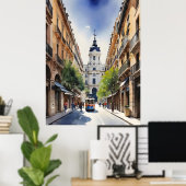 Poster L'art de l'aquarelle à Madrid (Bureau à domicile)